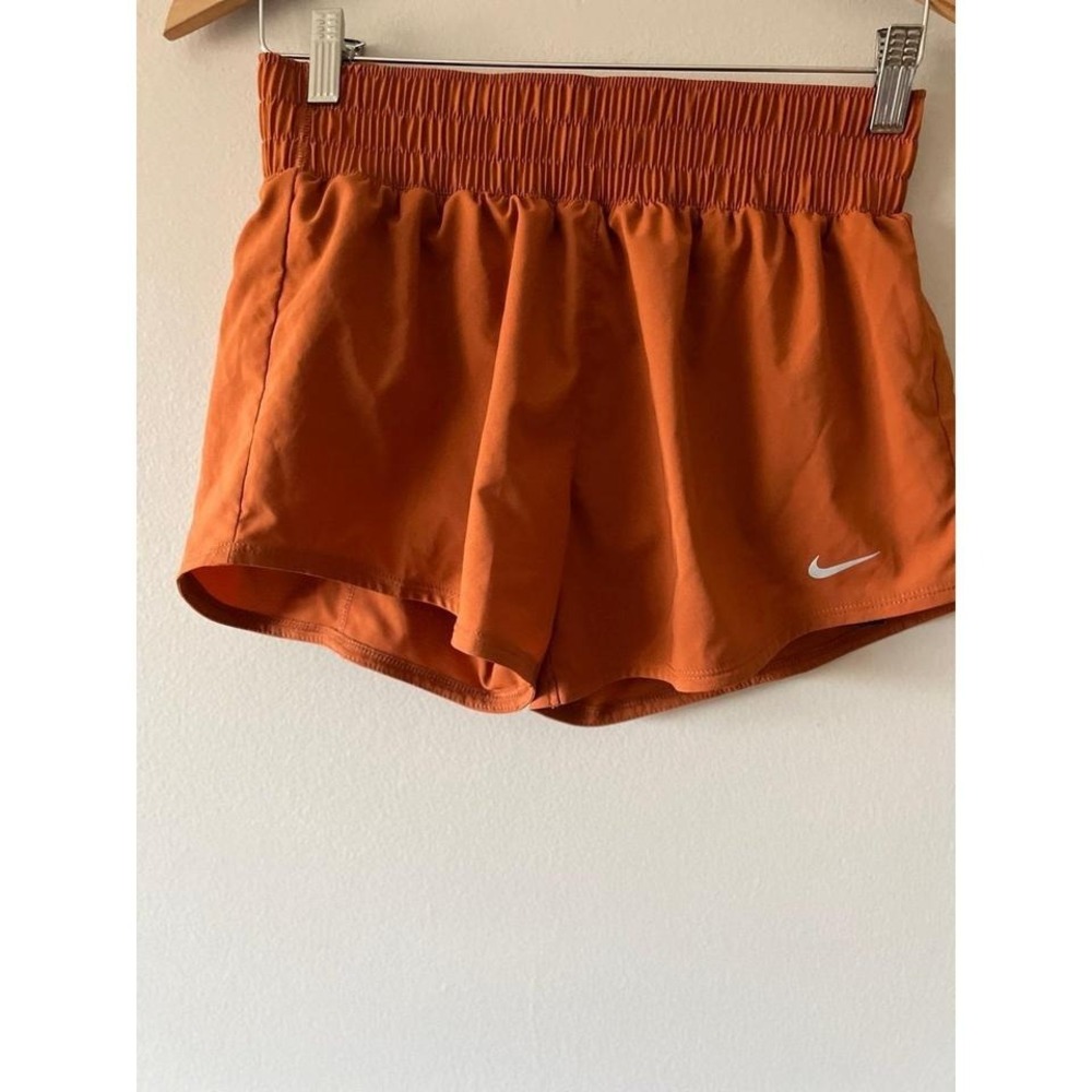 Nike Women's One Dry Fit Ultra High Waisted Shorts Orange Small NWT
